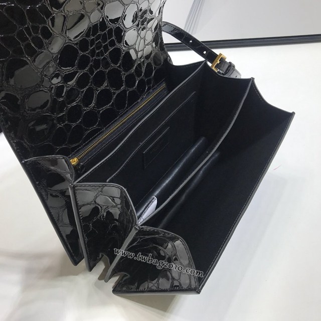YSL专柜款女包 聖羅蘭經典款DOMINO中號龜紋皮包 YSL肩背斜挎包 538791  jjh1069